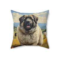 Caucasian Shepherd Dog - Spun Polyester Throw Pillow