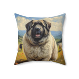 Caucasian Shepherd Dog - Spun Polyester Throw Pillow