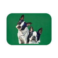 Boston Terriers 'Skipper & Dee Dee' Bathroom Rug Mat