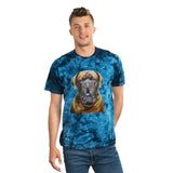 Dogue de Bordeaux Unisex Tie-Dye Cotton Tee, Crystal