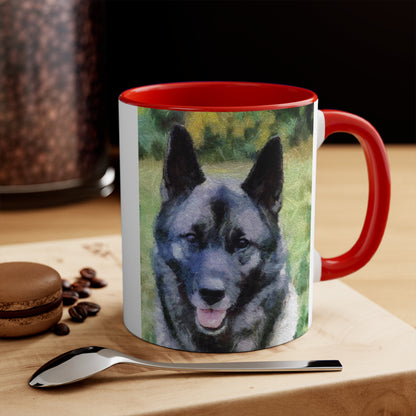 Norwegian Elkhound Accent Coffee Mug, 11oz