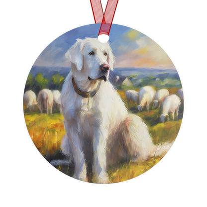 Hungarian Kuvasz Metal Ornaments