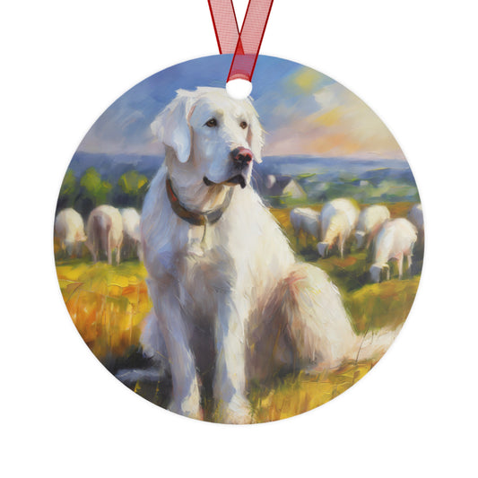 Hungarian Kuvasz Metal Ornaments