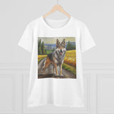 Czechoslovakian Vlcak 'Wolfdog' Women's Midweight Cotton Tee