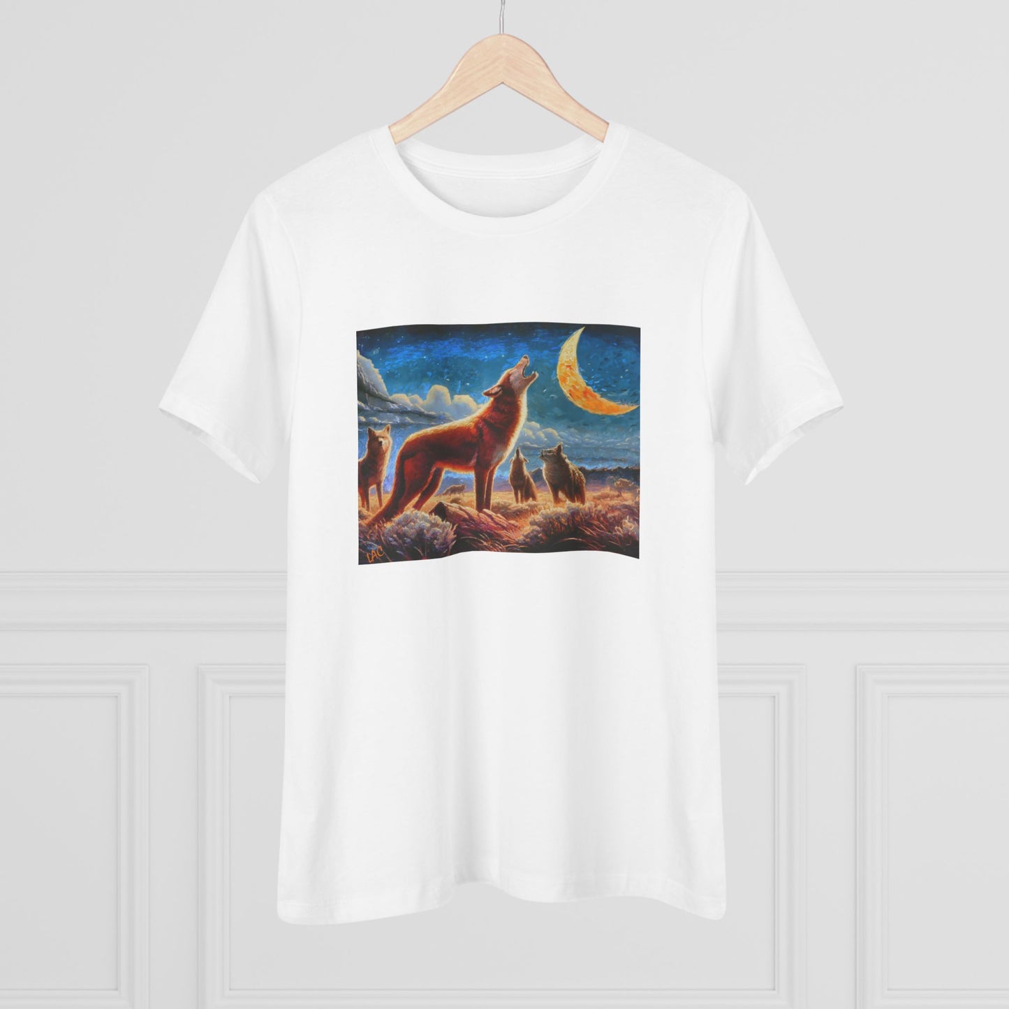 Coyotees in Moonlight Women's Relaxed Fit Cotton Tee