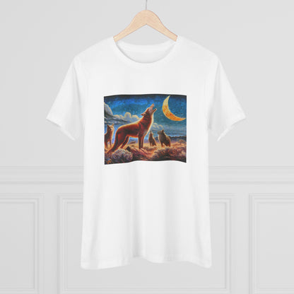 Coyotees in Moonlight Women's Relaxed Fit Cotton Tee
