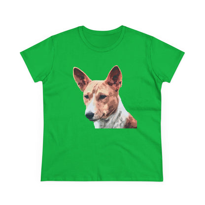 Basenji Women's Midweight Cotton Tee - A Whisper of Comfort