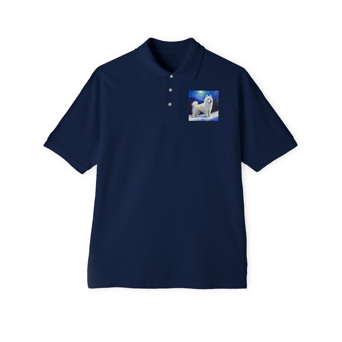 American Eskimo - Men's Piqué Polo Shirt: Timeless Elegance