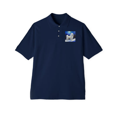 American Eskimo - Men's Piqué Polo Shirt: Timeless Elegance