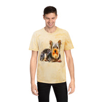 Yorkshire Terrier Unisex Ringspun Cotton Color Blast T-Shirt by DoggyLips™