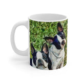 Boston Terriers Skipper & Dee Dee'  - Ceramic Mug 11oz