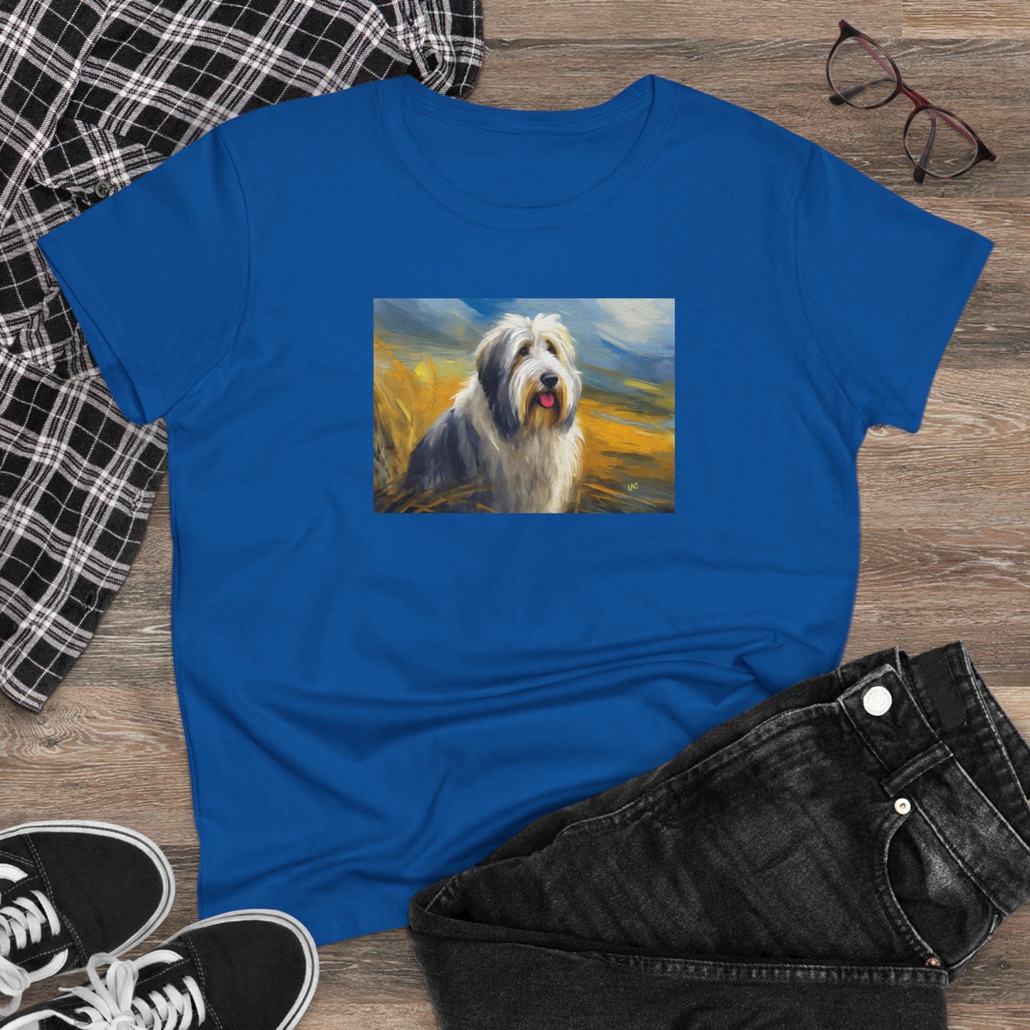 Old English Sheepdog Women's Midweight Cotton Tee