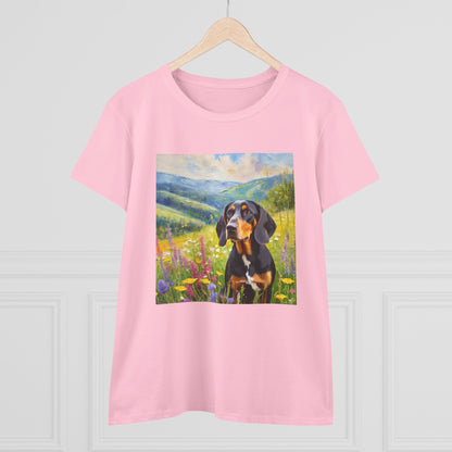 Black & Tan Coonhound Women's Midweight Cotton Tee