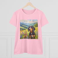 Black & Tan Coonhound Women's Midweight Cotton Tee