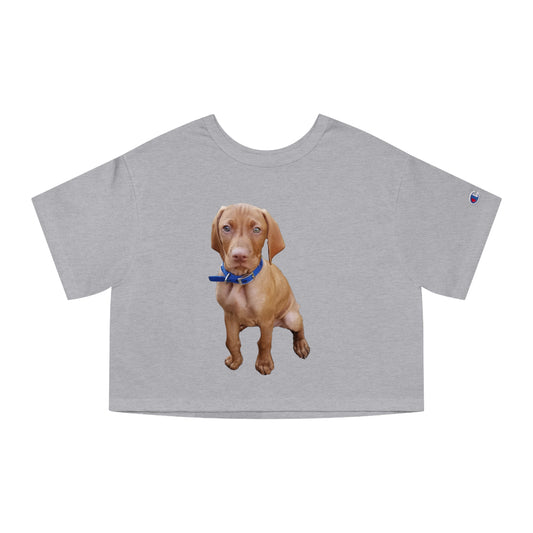 Hungarian Vizsla 'Augie' Women's  Cropped CottonT-Shirt