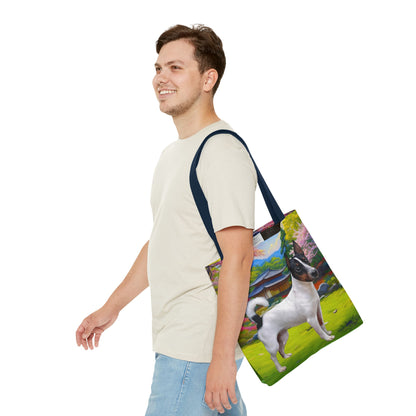 Japanese Terrier Polyester Tote Bag