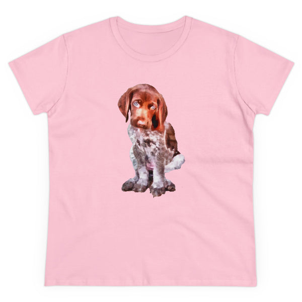 German Shorthaired Pointer "Benny" Women's Midweight Cotton Tee