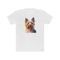 Silky Terrier - Men's Fitted Cotton Crew Tee