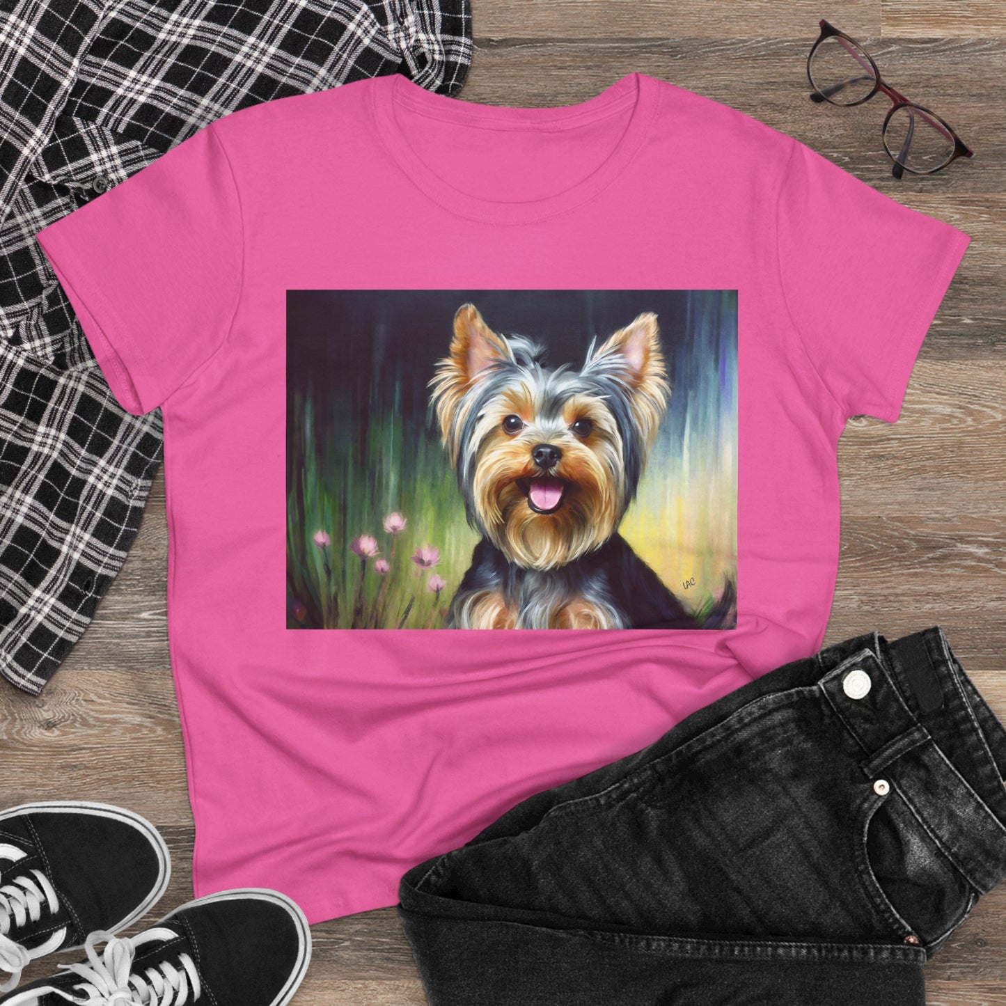 Yorkie #3 Women's Midweight Cotton Tee