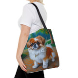 Pekingese Polyester Tote Bag (AOP)