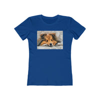 Shetland Sheepdog 'Sheltie' - Women's Slim Fit Ringspun Cotton T-Shirt