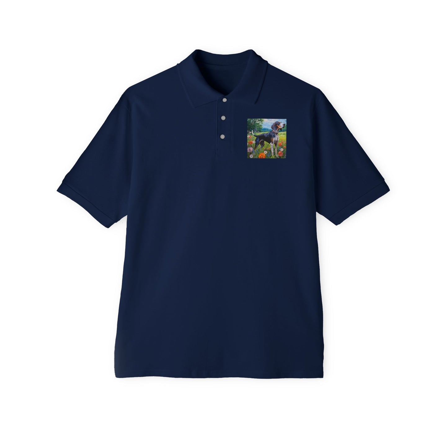 Bluetick Coonhound Men's Piqué Polo Shirt