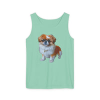 Pekingese Unisex Relaxed Fit Garment-Dyed Tank Top