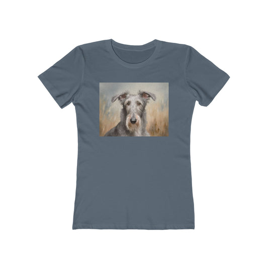 Scottish Deerhound Women's Slim Fitted Ringspun Cotton Tee