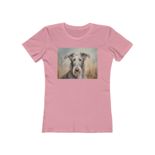 Scottish Deerhound Women's Slim Fitted Ringspun Cotton Tee