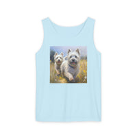 Cairn Terriers  -  Unisex Relaxed Fit Garment-Dyed Tank Top