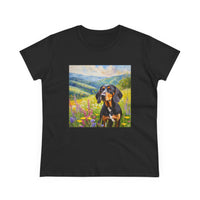 Black & Tan Coonhound Women's Midweight Cotton Tee