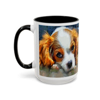 Cavalier King Charles Puppy - Accent Coffee Mug - 2 Sizes