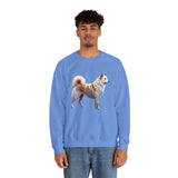Kishu Ken Unisex 50/50 Crewneck Sweatshirt