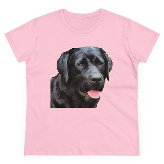 Black Lab 'Rizzo'  - Labrador Retriever Women's Midweight Cotton Tee