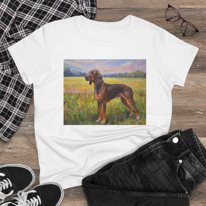 Plott Hound Women's Midweight Cotton Tee