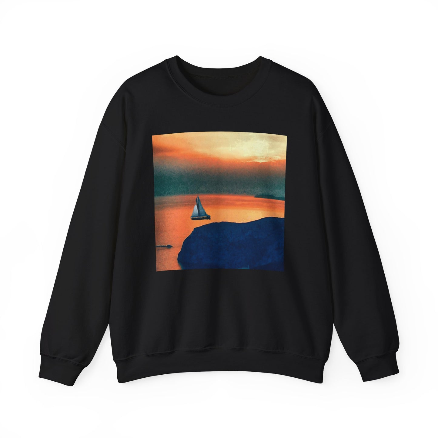 Kastro Sunset (Sifnos, Greece) Unisex 50/50 Crewneck Sweatshirt