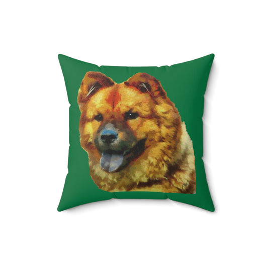 Chow 'Chung' Spun Polyester Throw Pillow