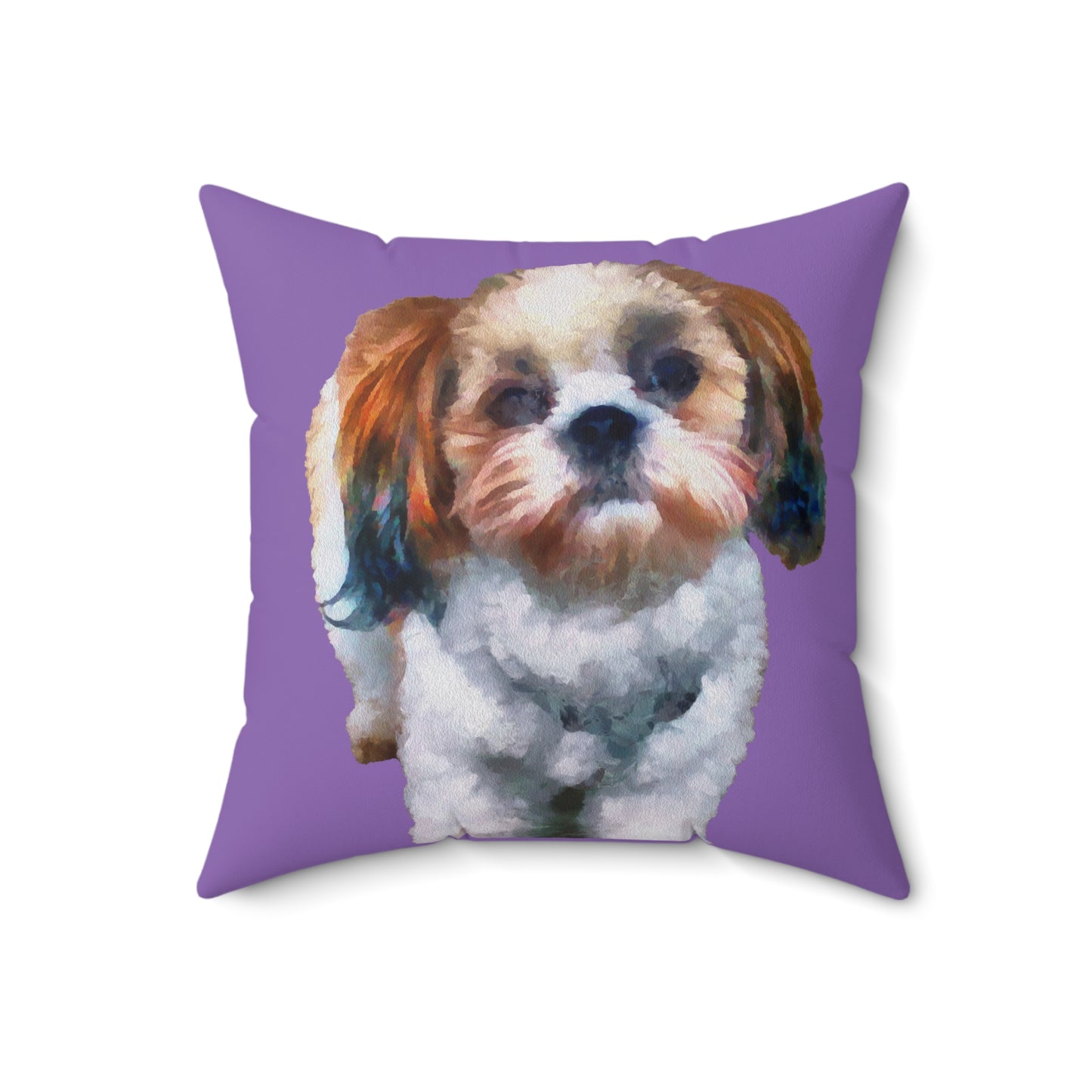 Shih-Tzu Spun Polyester Throw  Pillow