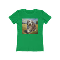 Bearded Collie Women's Slim Fitted Ringspun Cotton Tee