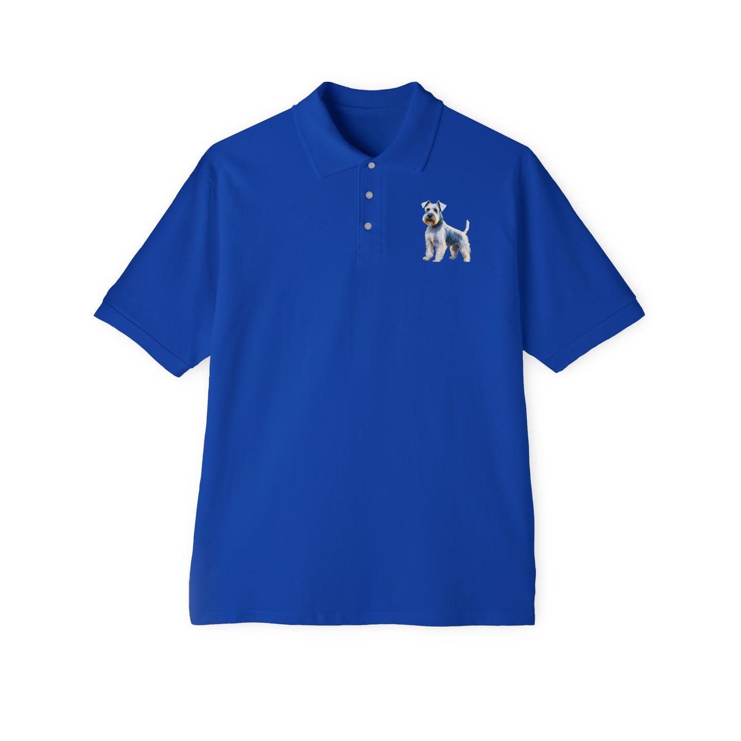 White Schnauzer Men's Piqué Polo Shirt