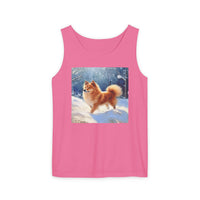 Finnish Spitz Unisex, Relaxed Fit Garment-Dyed Tank Top