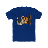 King Charles Spaniels 'Cavalier Club' Men's Fitted Cotton Crew Tee