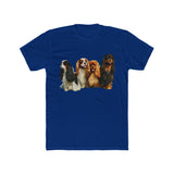 King Charles Spaniels 'Cavalier Club' Men's Fitted Cotton Crew Tee
