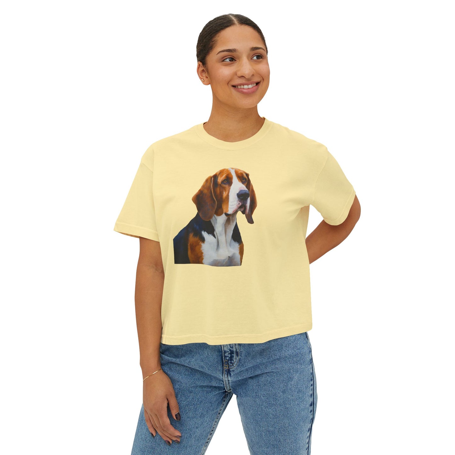 American English Coonhound Women's Oversized Boxy Tee