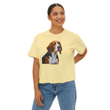 American English Coonhound Women's Oversized Boxy Tee