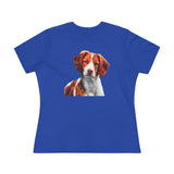 Brittany Spaniel 'Gunner' Women's Relaxed Fit Cotton Tee