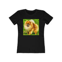 Pomeranian 'Pom Pom' - Women's Slim Fit Ringspun Cotton T-Shirt
