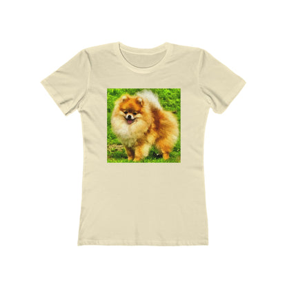 Pomeranian 'Pom Pom' - Women's Slim Fit Ringspun Cotton T-Shirt