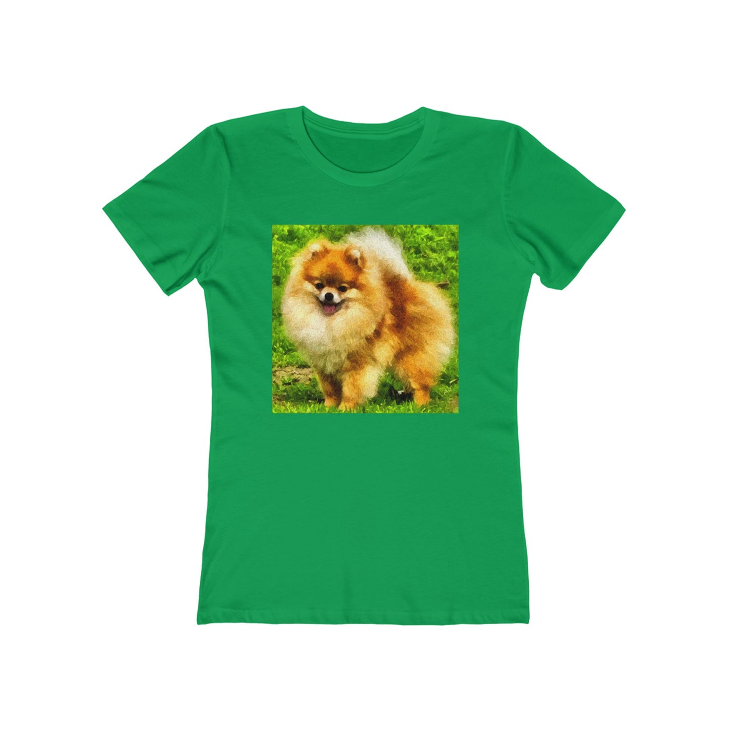 Pomeranian 'Pom Pom' - Women's Slim Fit Ringspun Cotton T-Shirt
