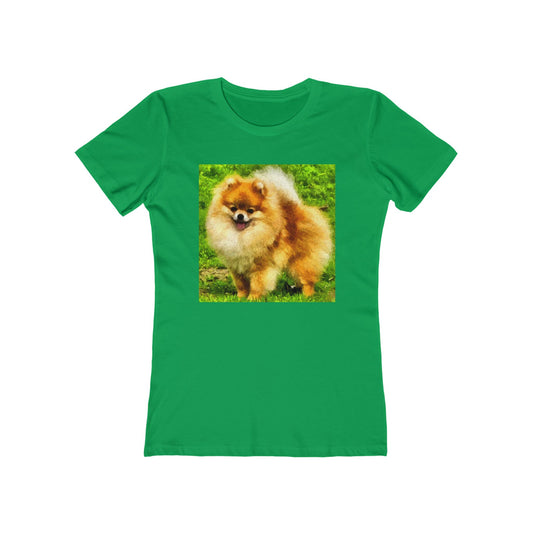 Pomeranian 'Pom Pom' - Women's Slim Fit Ringspun Cotton T-Shirt